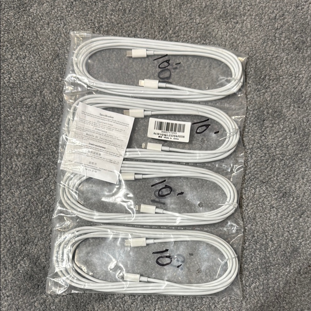 White iPhone USB Charging Cable